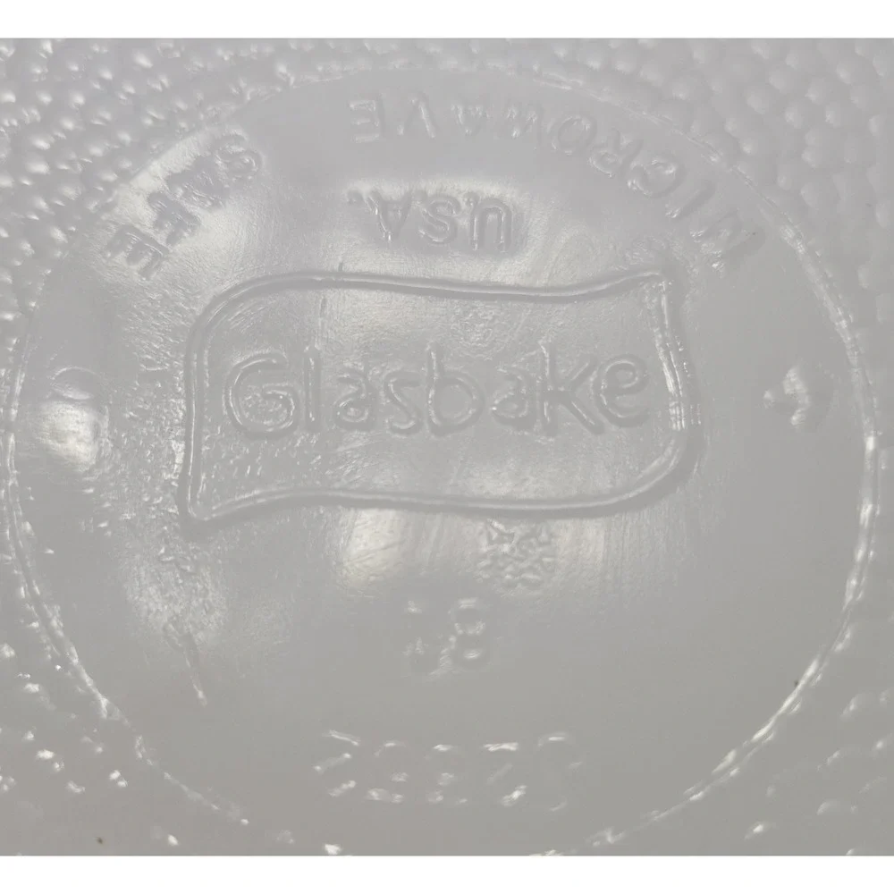 VINTAGE  GlasBake Milk‎ Glass  Divided Bake Serving Dish J-2352  12